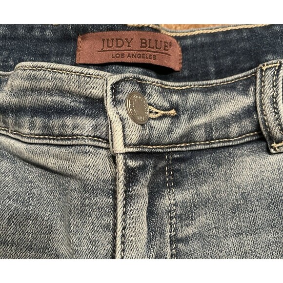 Judy Blue Light Acid Wash Denim Shorts Women Size Large - Picture 6 of 6